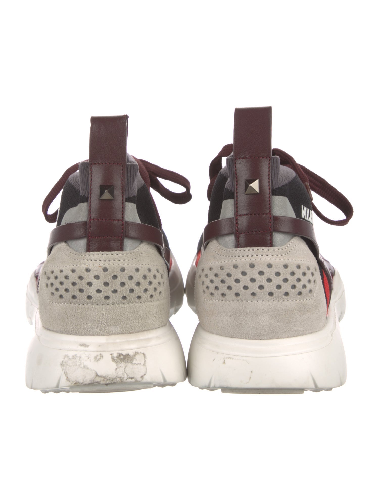 Valentino Nylon Colorblock Pattern Sock Sneakers