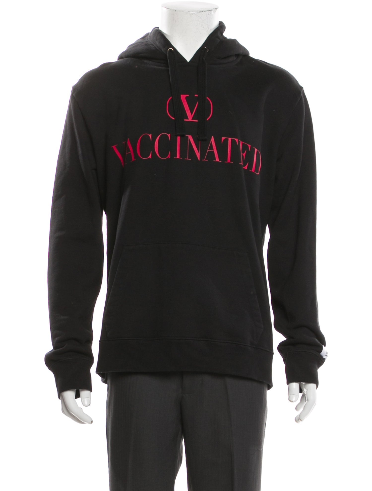 Valentino Graphic Print V-Neck Hoodie