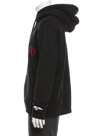 Valentino Graphic Print V-Neck Hoodie