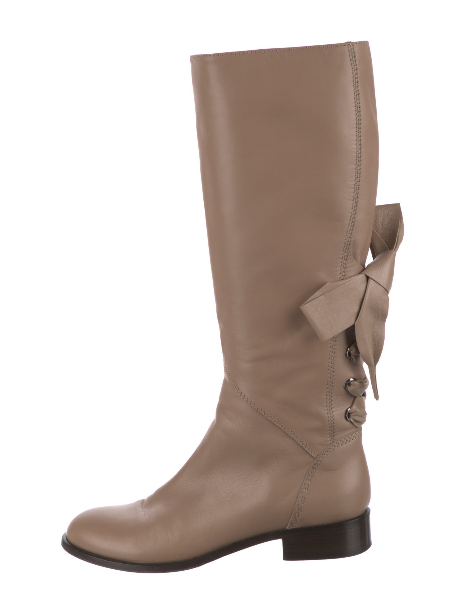 Valentino Leather Riding Boots