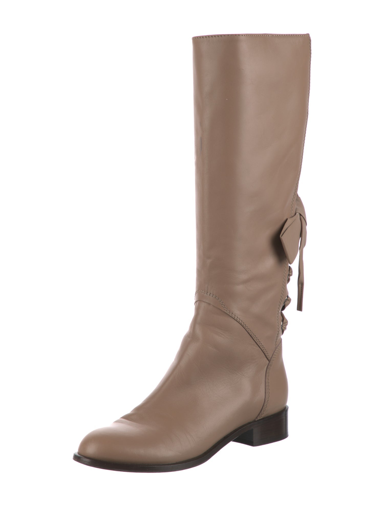 Valentino Leather Riding Boots