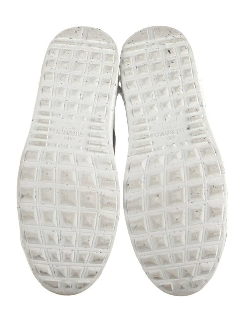 Valentino Leather Colorblock Pattern Sneakers