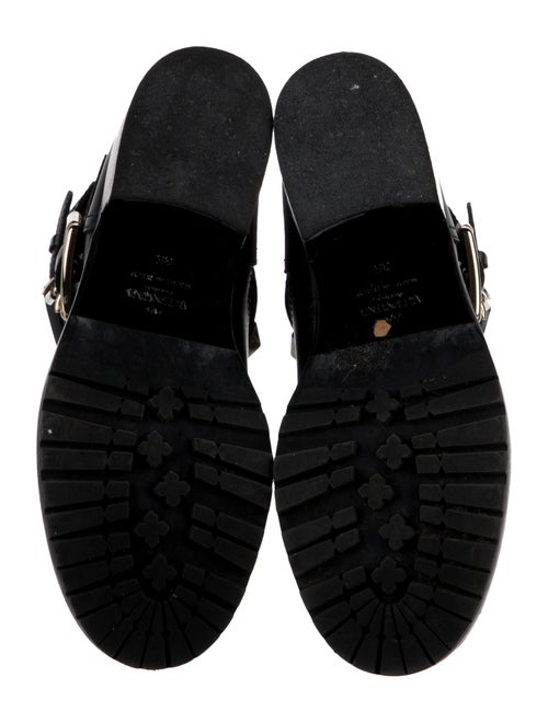 Valentino Rockstud Accents Leather Moto Boots