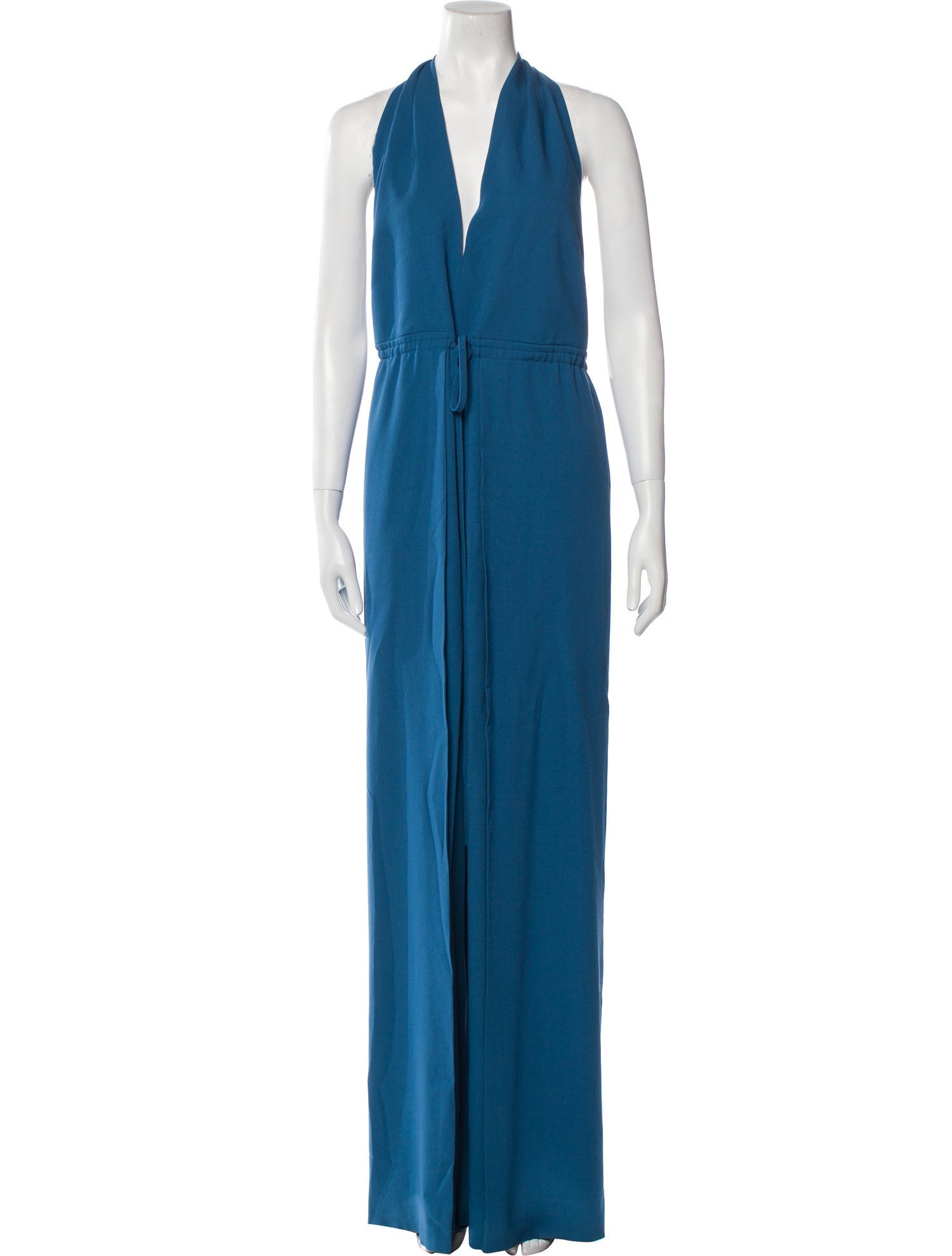 Valentino Virgin Wool Halterneck Jumpsuit