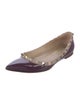 Valentino Rockstud Accents Patent Leather Ballet Flats