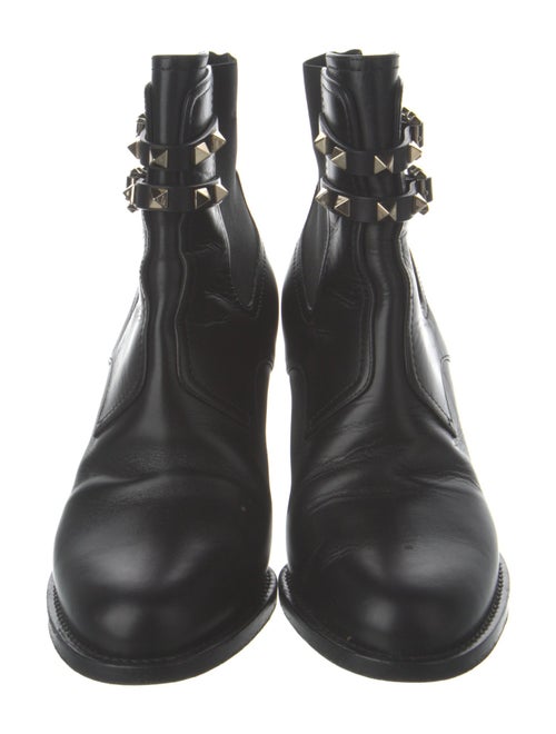 Valentino Leather Studded Accents Boots