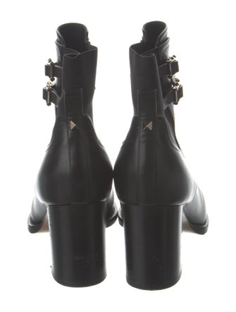 Valentino Leather Studded Accents Boots