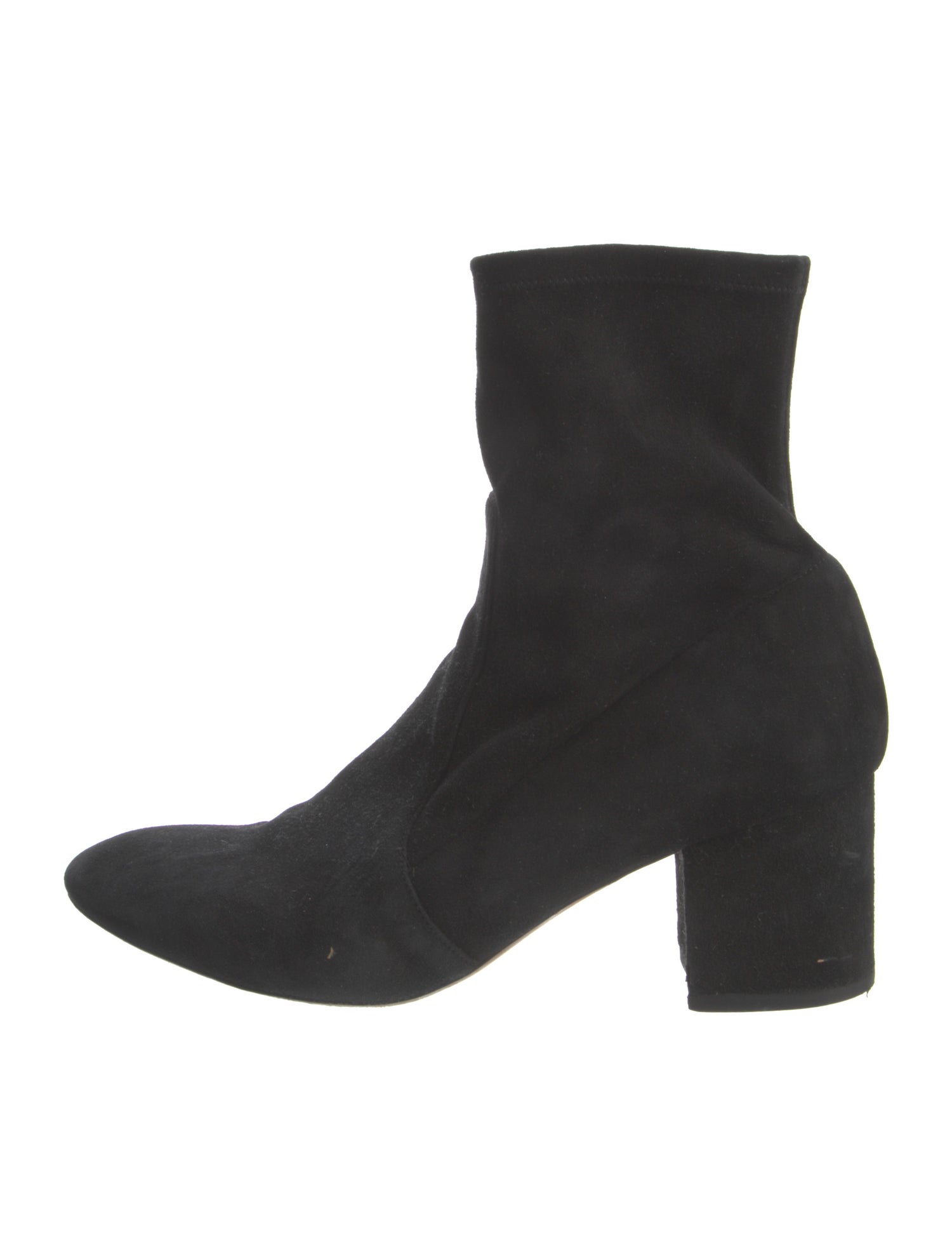 Valentino Suede Whipstitch Trim Sock Boots