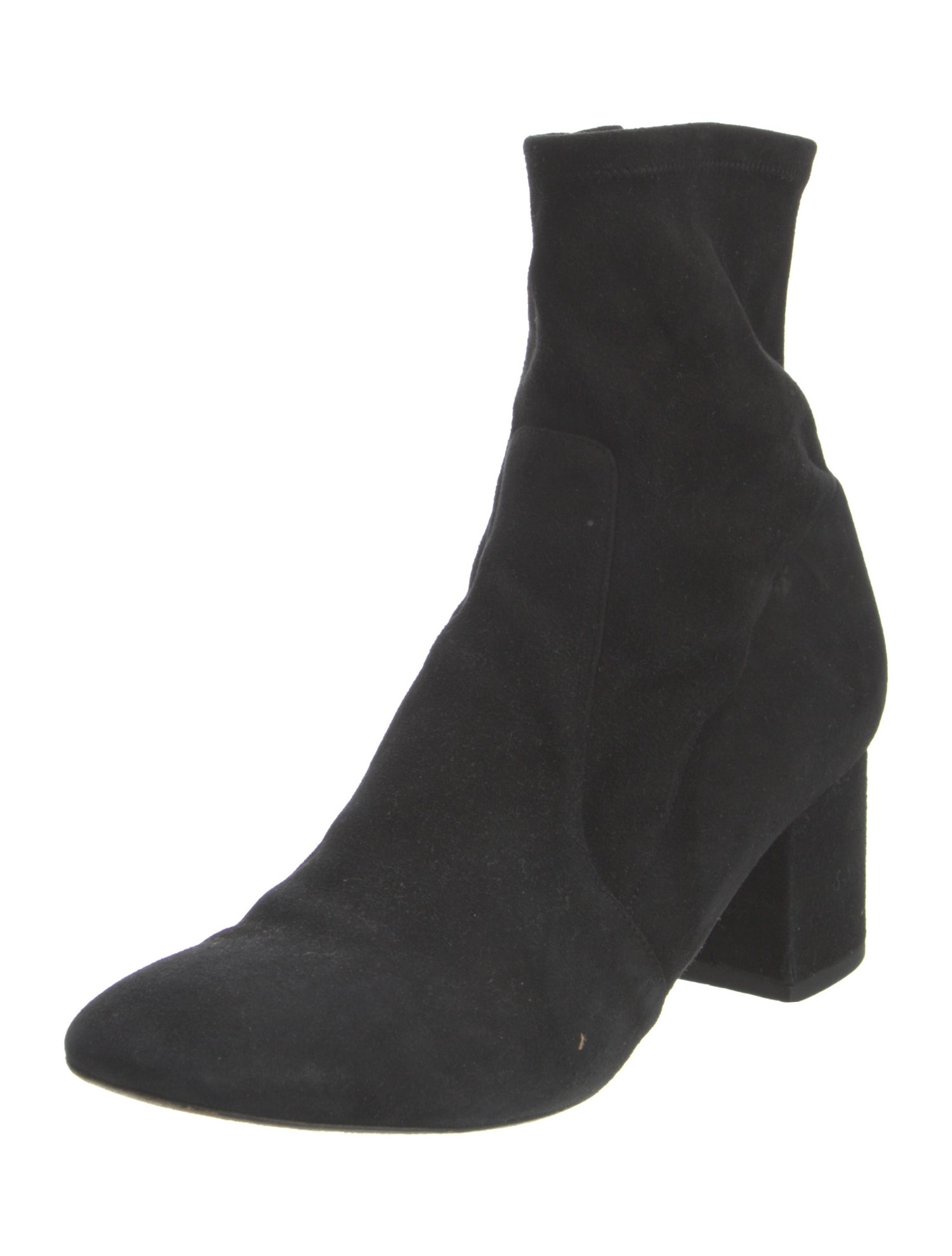 Valentino Suede Whipstitch Trim Sock Boots