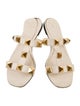 Valentino Rockstud Accents Leather Slides