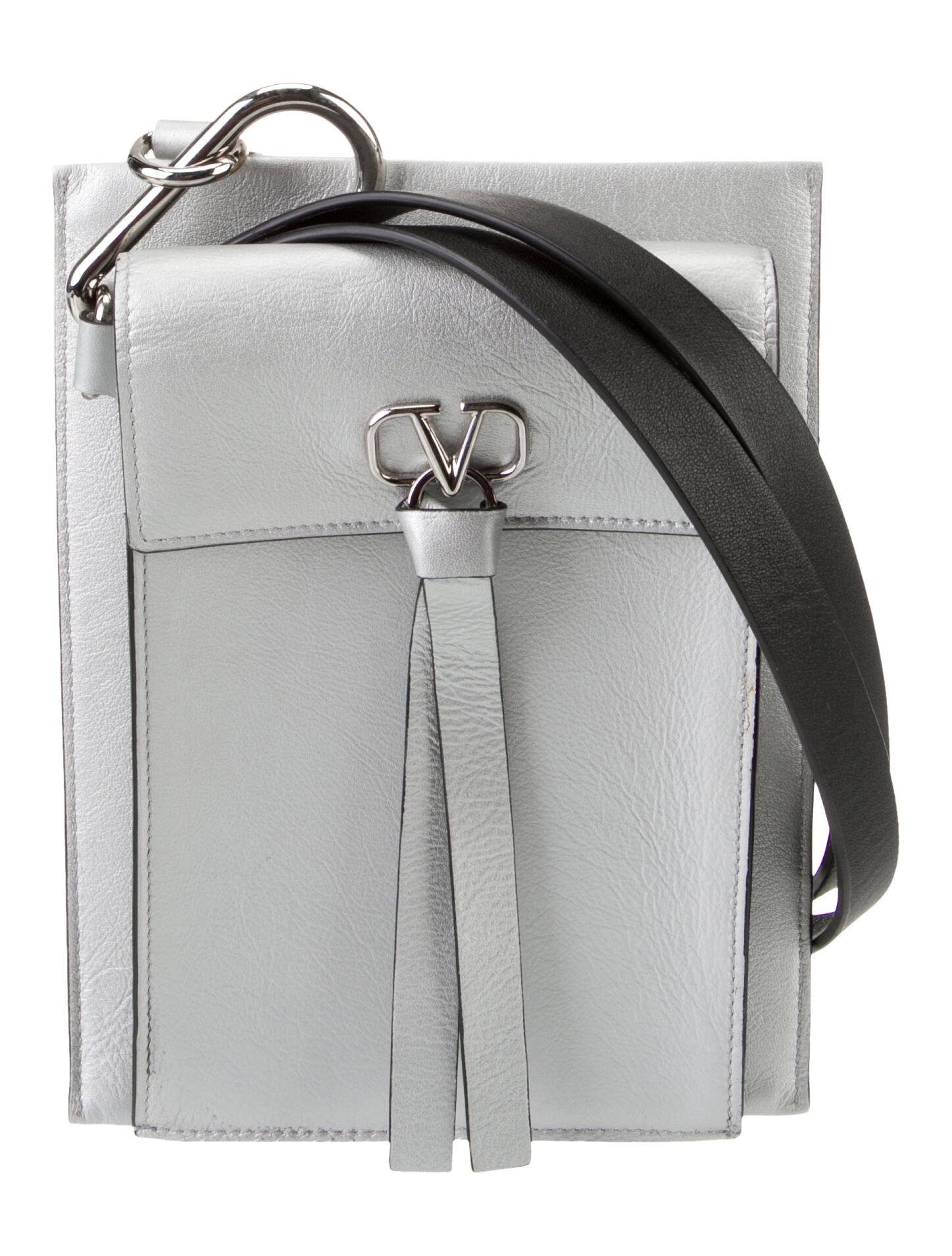 Valentino V-Ring Wristlet Leather Wallet