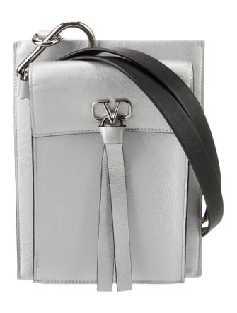 Valentino V-Ring Wristlet Leather Wallet