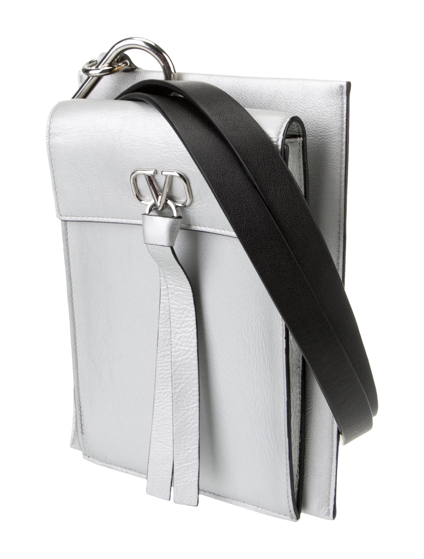 Valentino V-Ring Wristlet Leather Wallet