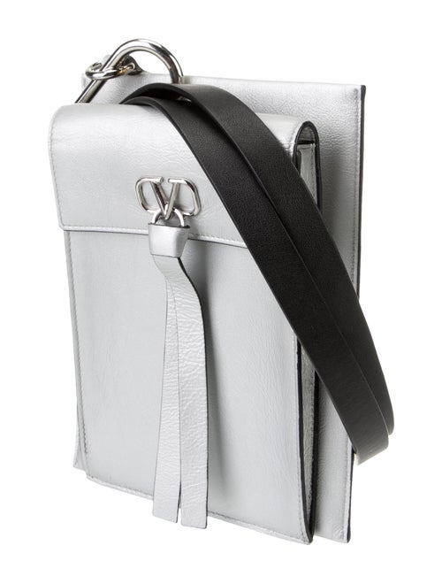 Valentino V-Ring Wristlet Leather Wallet