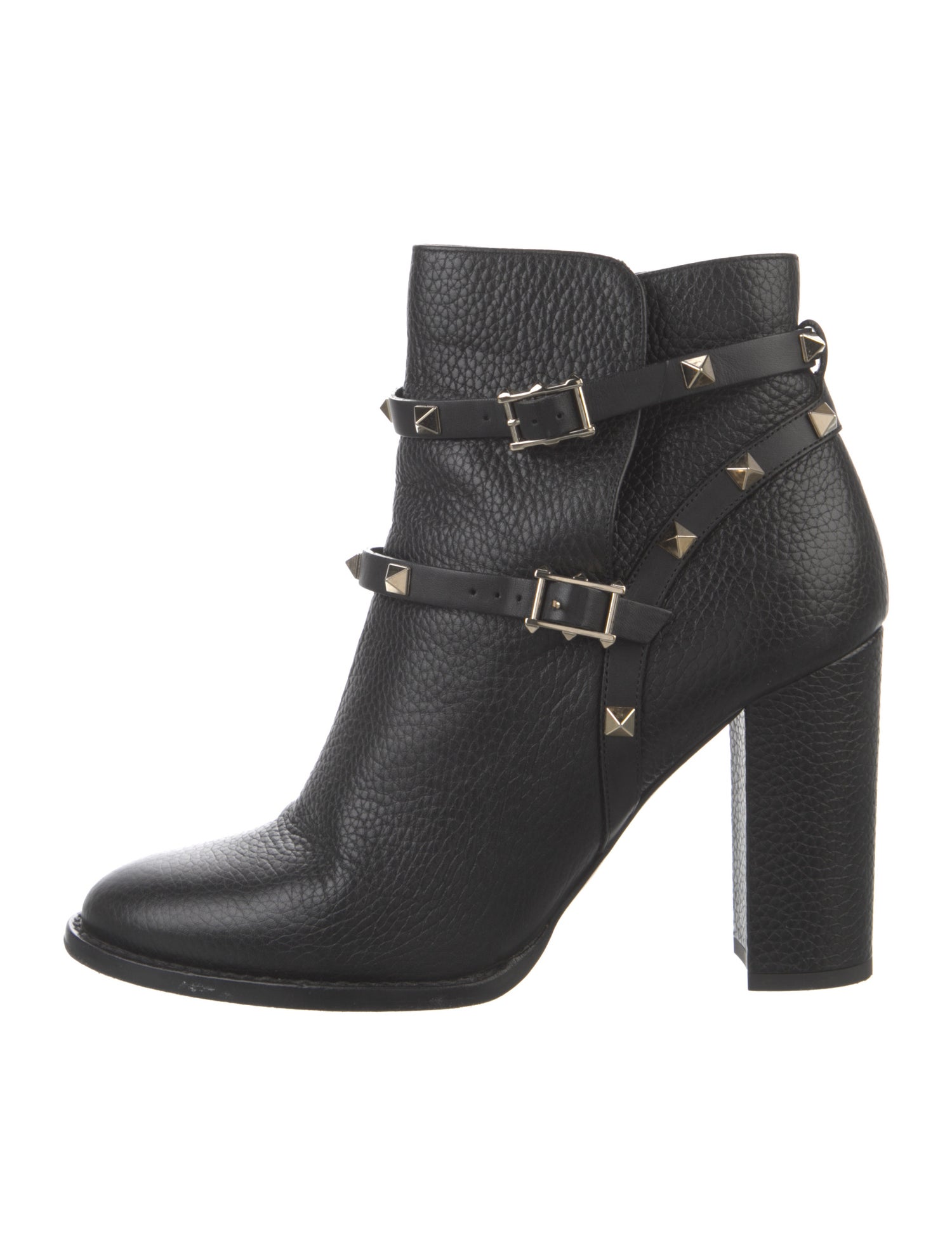 Valentino Rockstud Accents Leather Boots