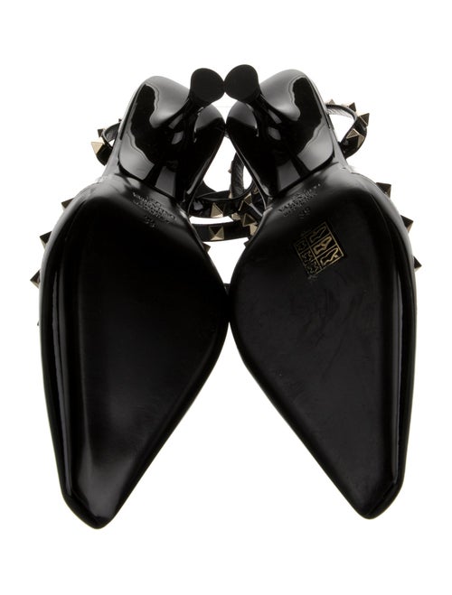 Valentino Patent Leather Studded Accents Slingback Pumps