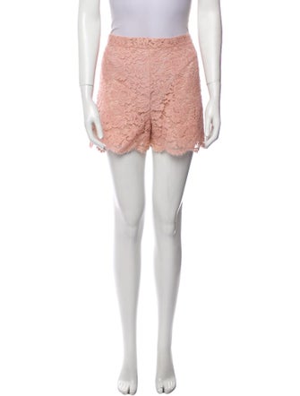 Valentino Lace Pattern Mini Shorts