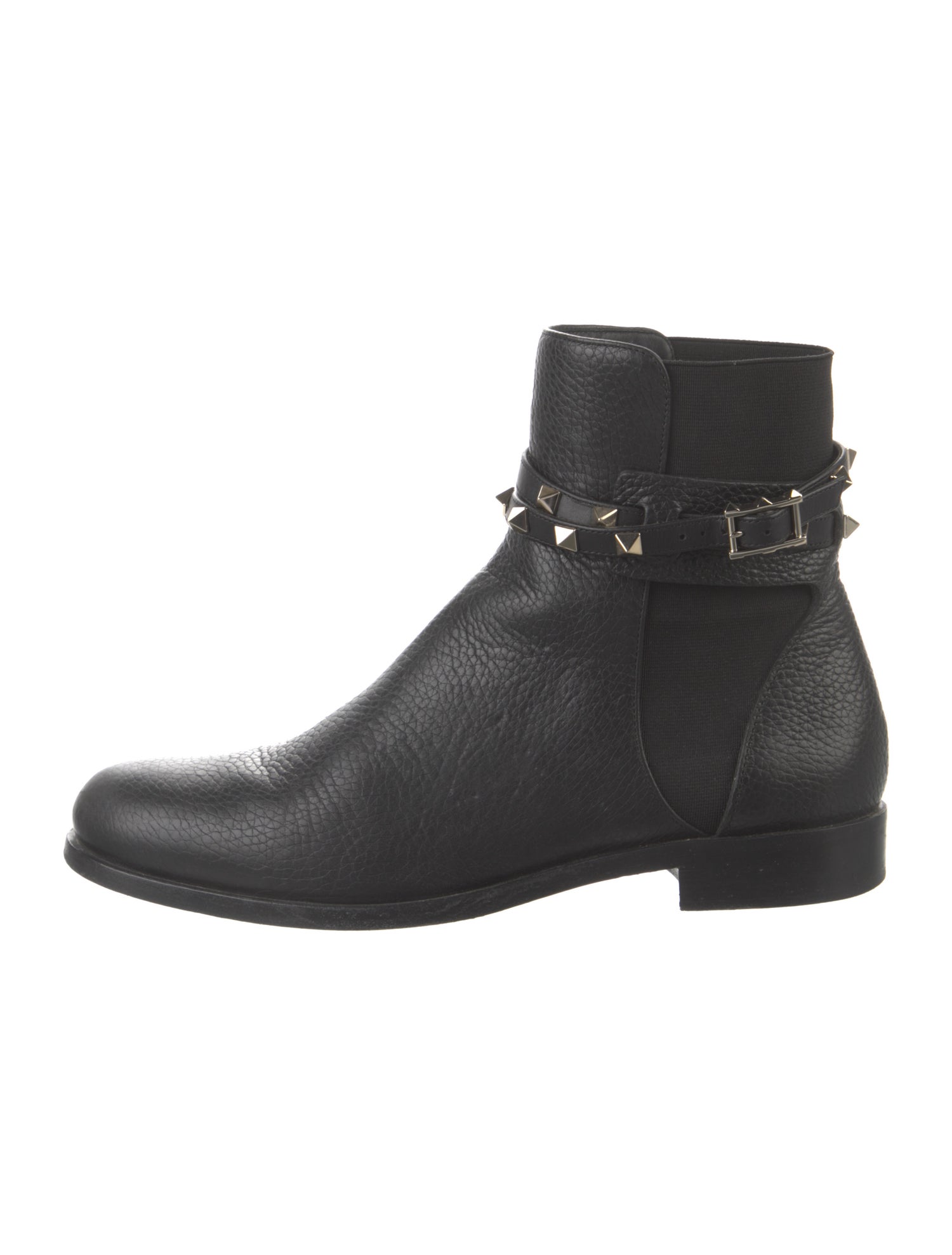 Valentino Rockstud Accents Leather Boots