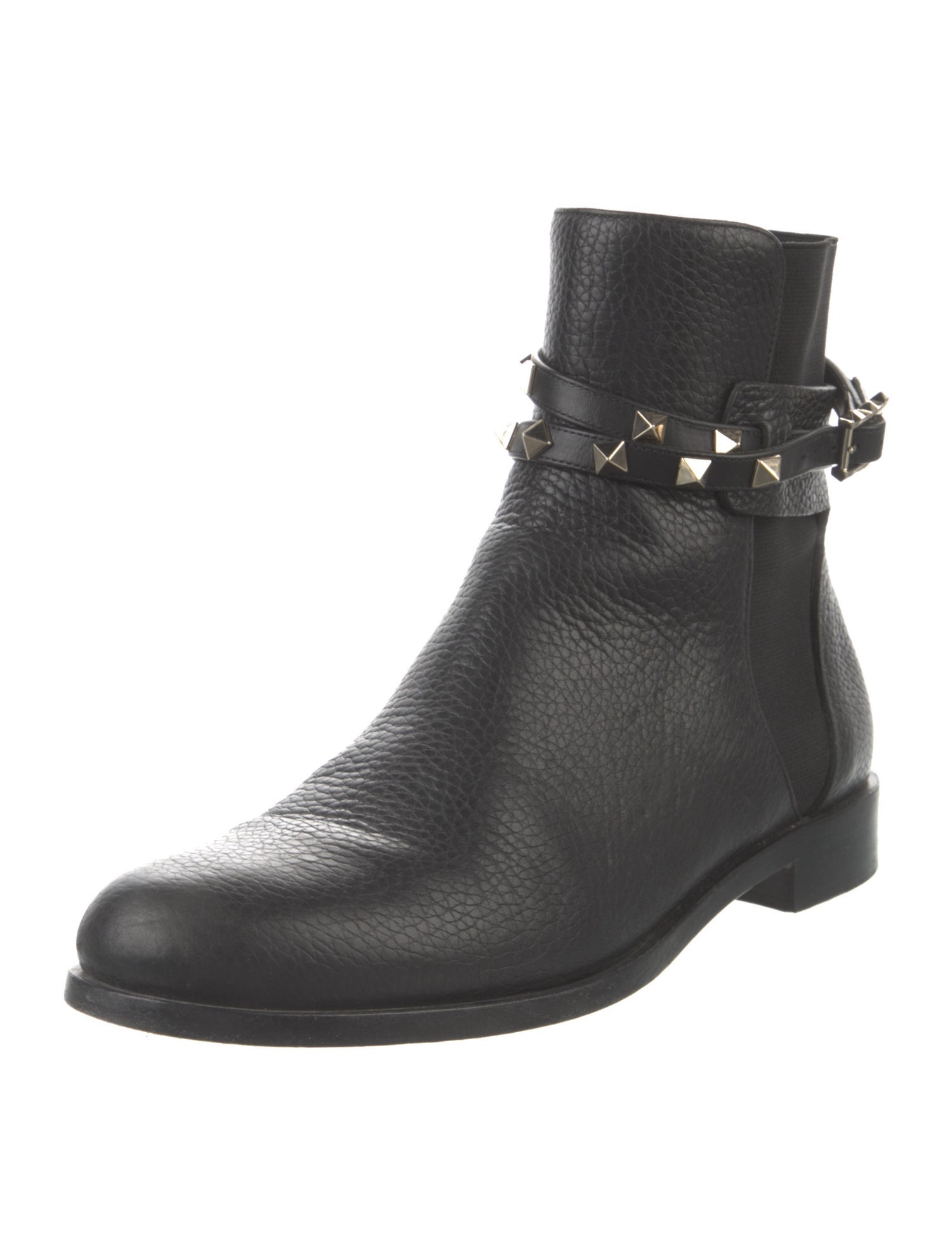 Valentino Rockstud Accents Leather Boots