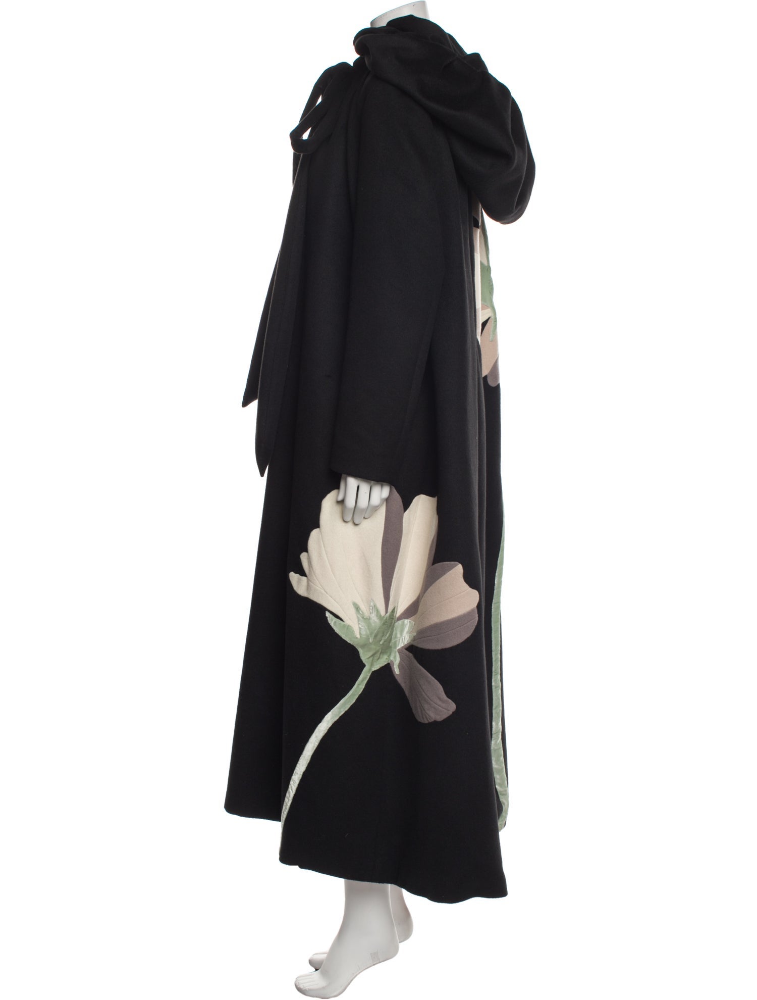 Valentino Virgin Wool Floral Print Coat