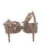 Valentino Rockstud Accents Leather T-Strap Pumps