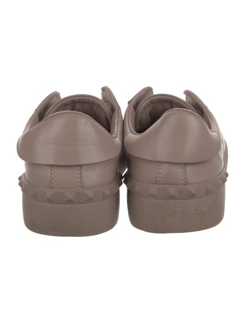 Valentino Leather Graphic Print Sneakers