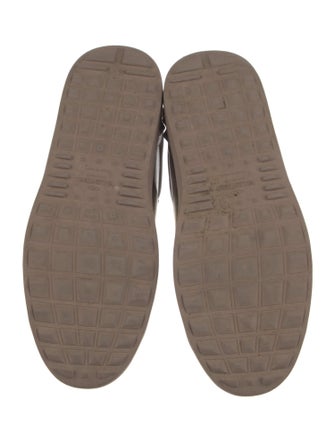 Valentino Leather Graphic Print Sneakers