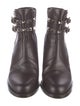 Valentino Rockstud Accents Leather Lace-Up Boots