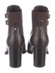 Valentino Rockstud Accents Leather Lace-Up Boots