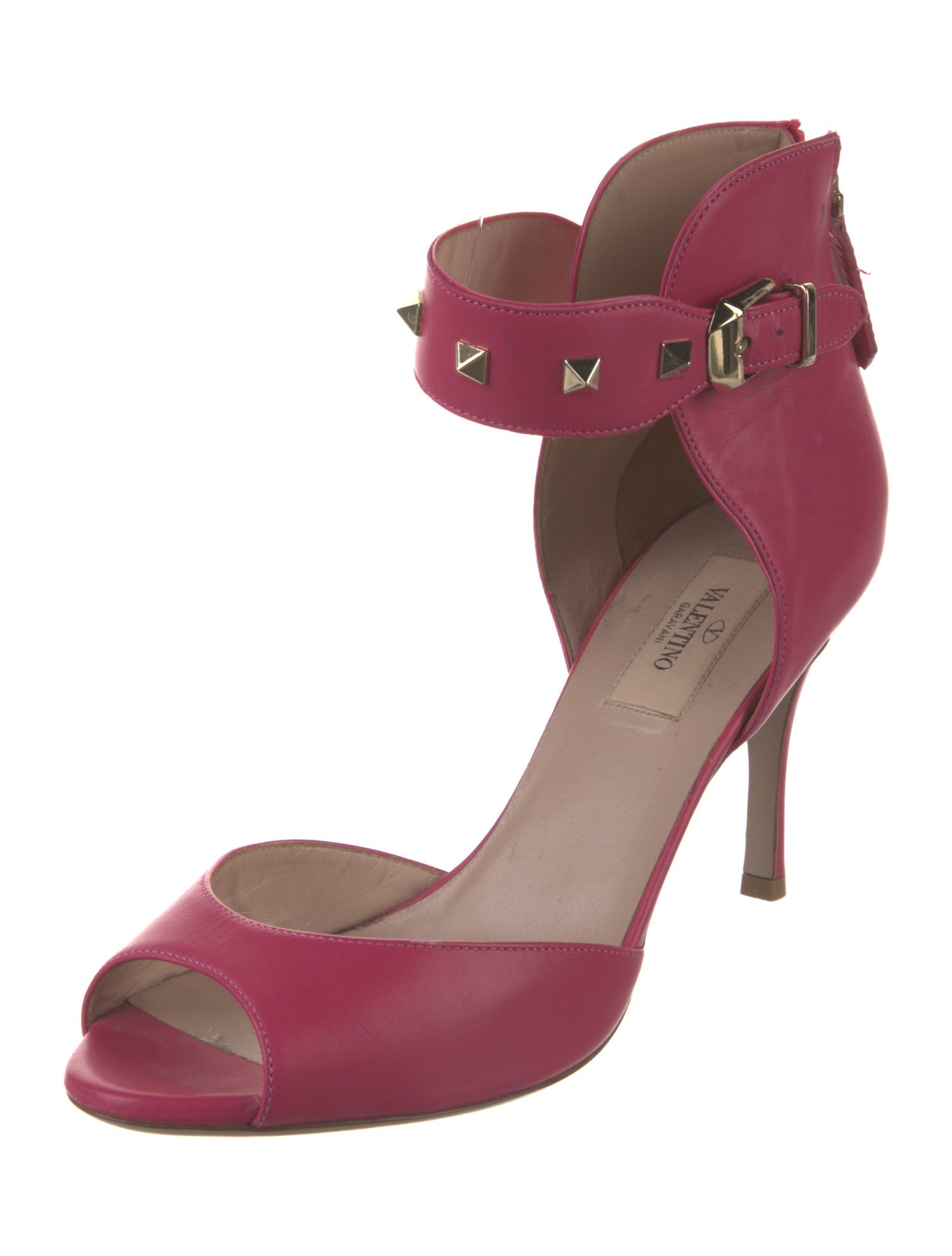 Valentino Rockstud Accents Leather Sandals