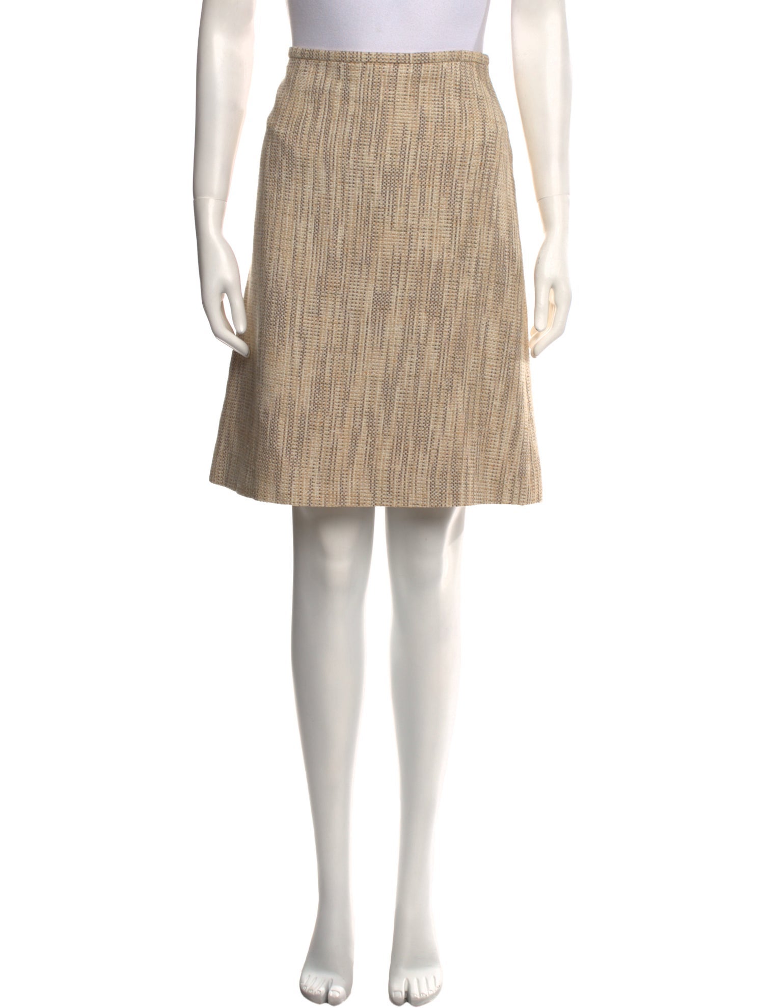 Valentino Tweed Pattern Knee-Length Skirt