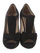 Valentino Suede Bow Accents T-Strap Pumps