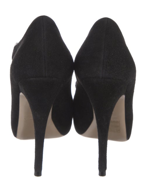 Valentino Suede Bow Accents T-Strap Pumps