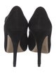 Valentino Suede Bow Accents T-Strap Pumps