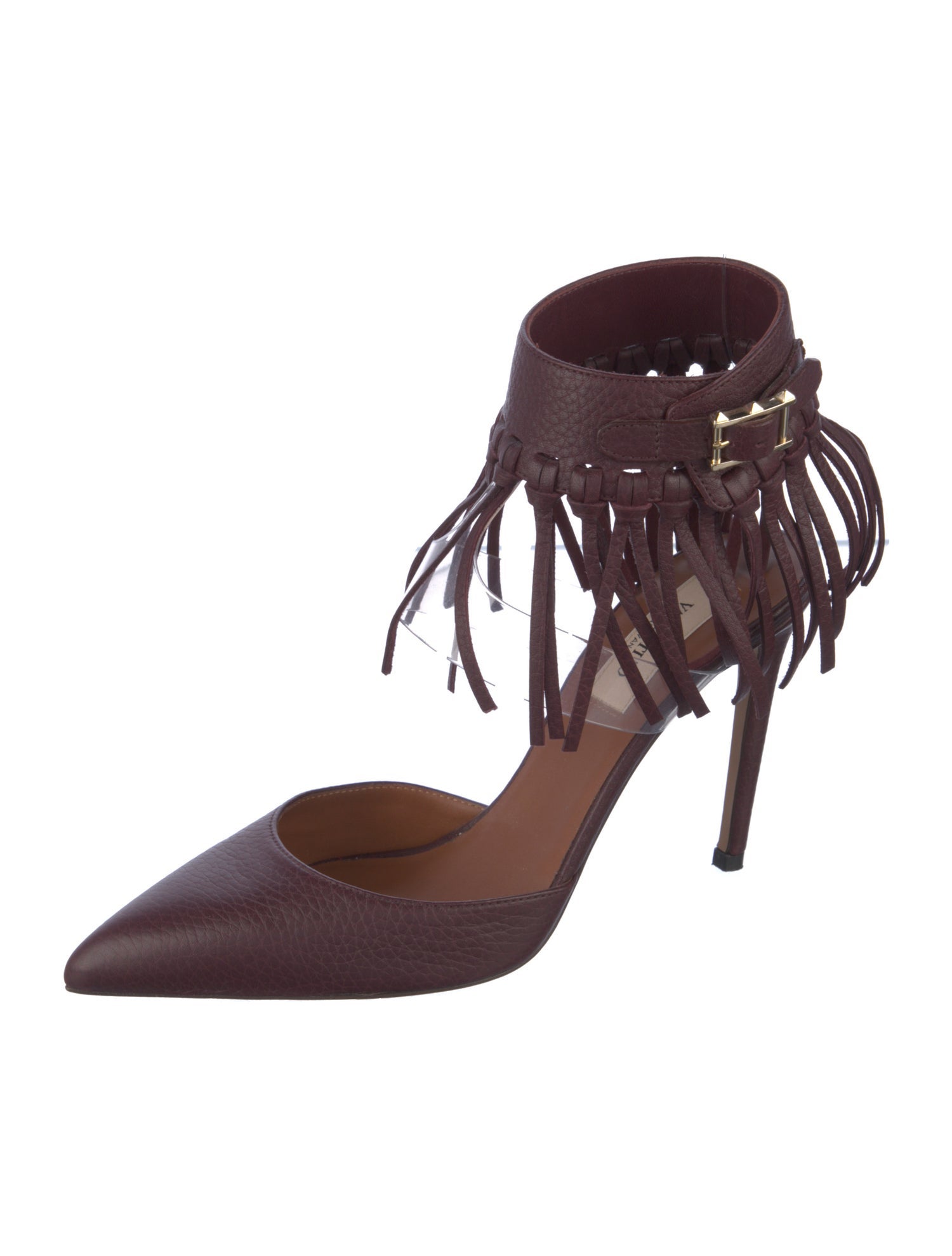 Valentino Rockstud Accents Leather D'Orsay Pumps