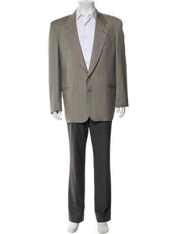 Valentino Suiting Wool Plaid Print Blazer US 42 | XL