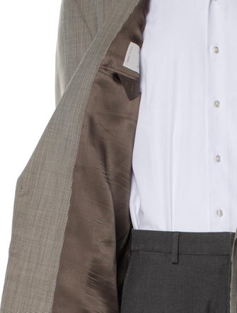 Valentino Wool Plaid Print Blazer