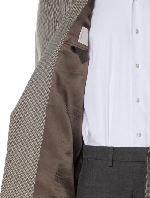 Valentino Wool Plaid Print Blazer