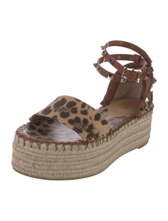 Valentino Rockstud Accents Canvas Espadrilles