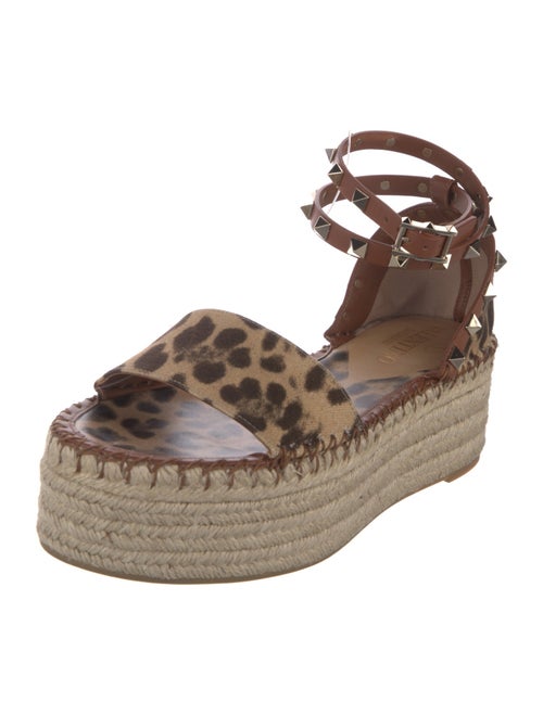 Valentino Rockstud Accents Canvas Espadrilles