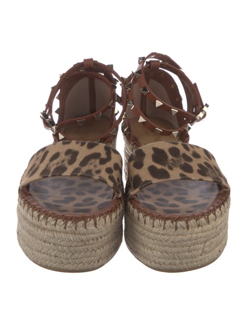 Valentino Rockstud Accents Canvas Espadrilles