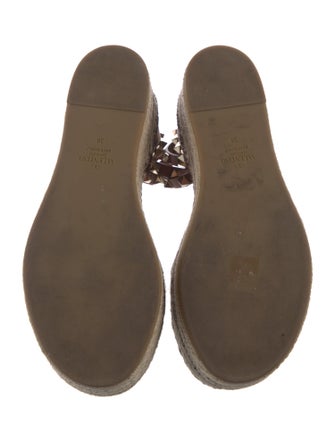 Valentino Rockstud Accents Canvas Espadrilles