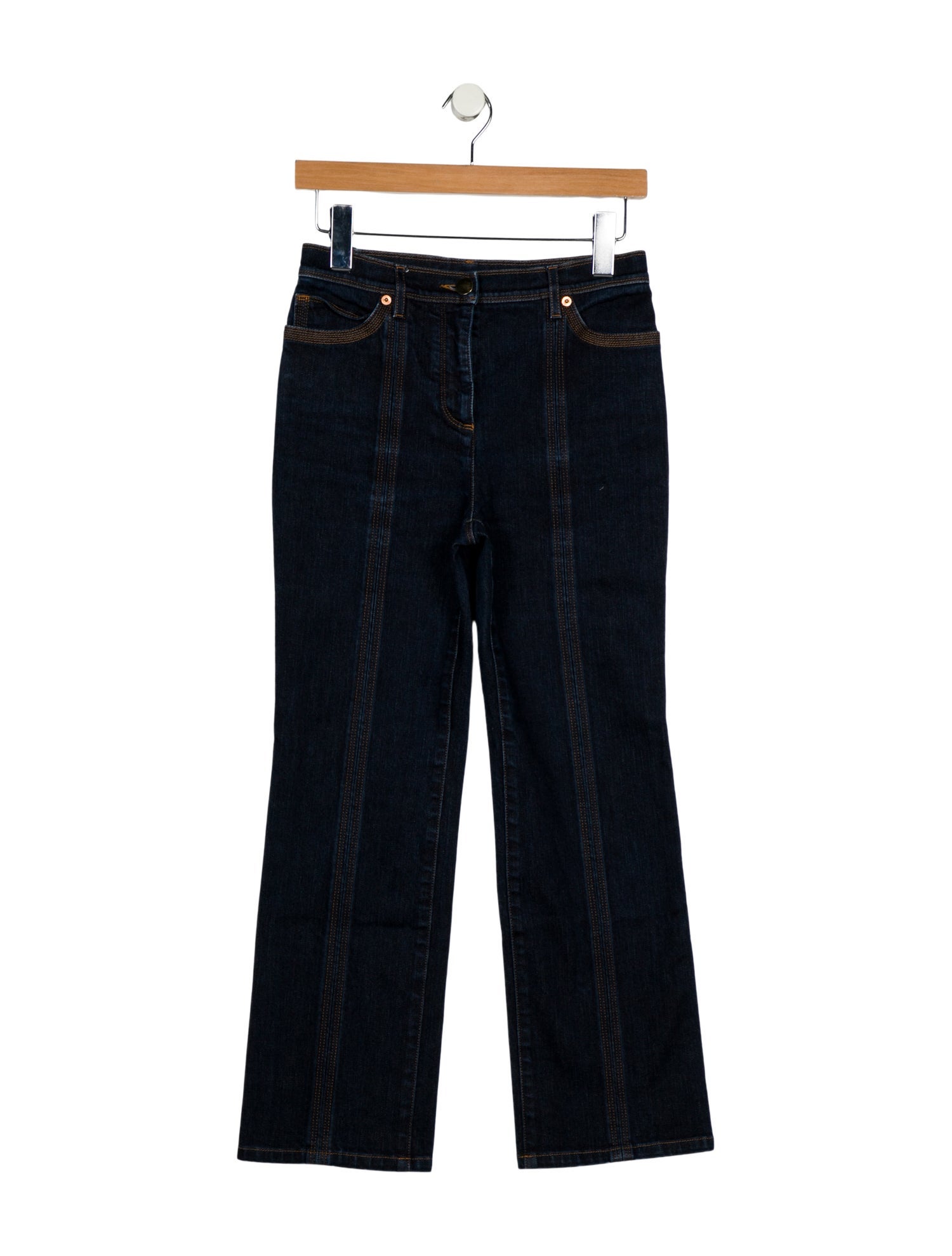 Valentino Mid-Rise Straight Leg Jeans