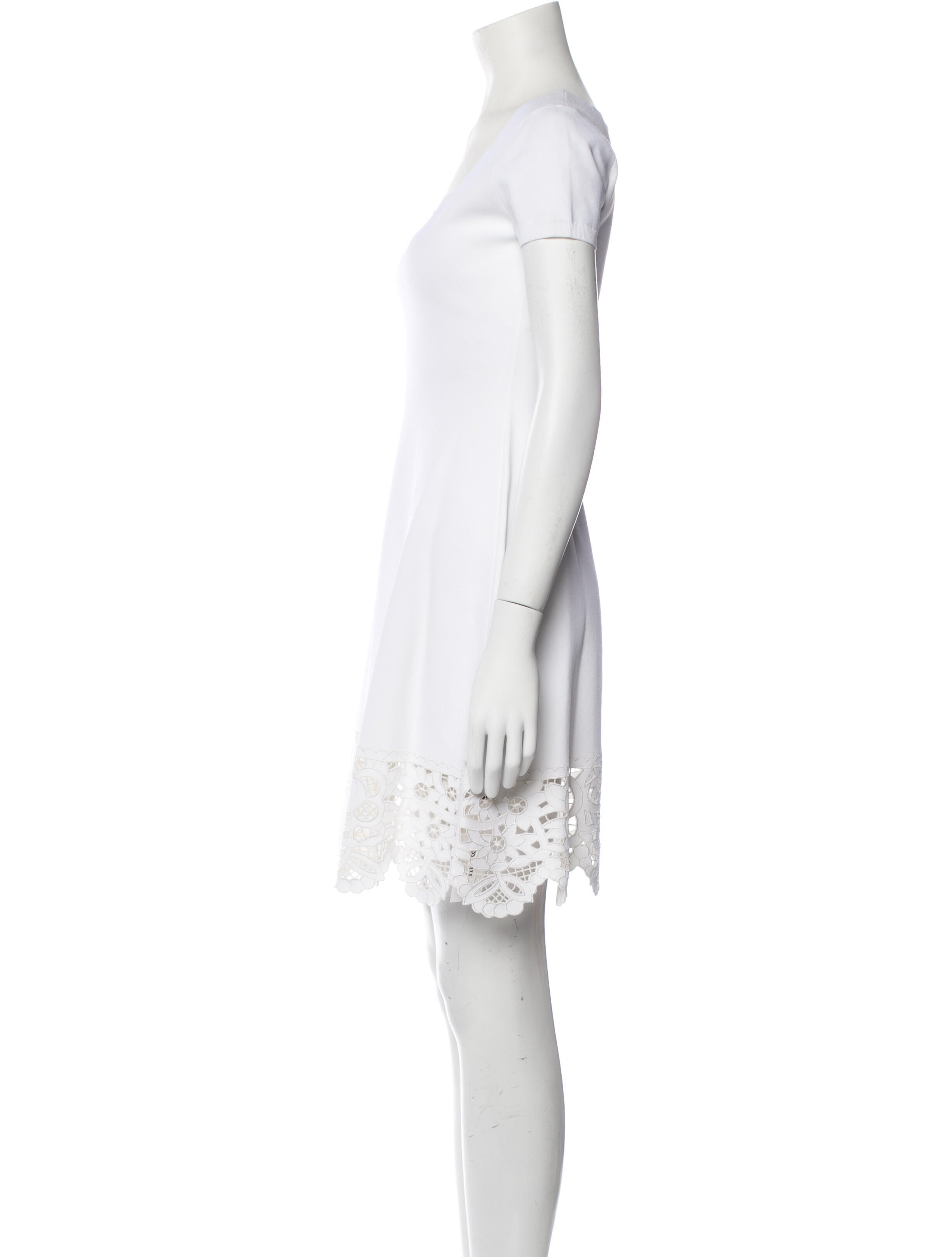 Valentino Scoop Neck Mini Dress