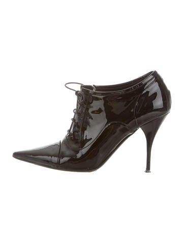 Valentino Patent Leather Pointed-Toe Booties