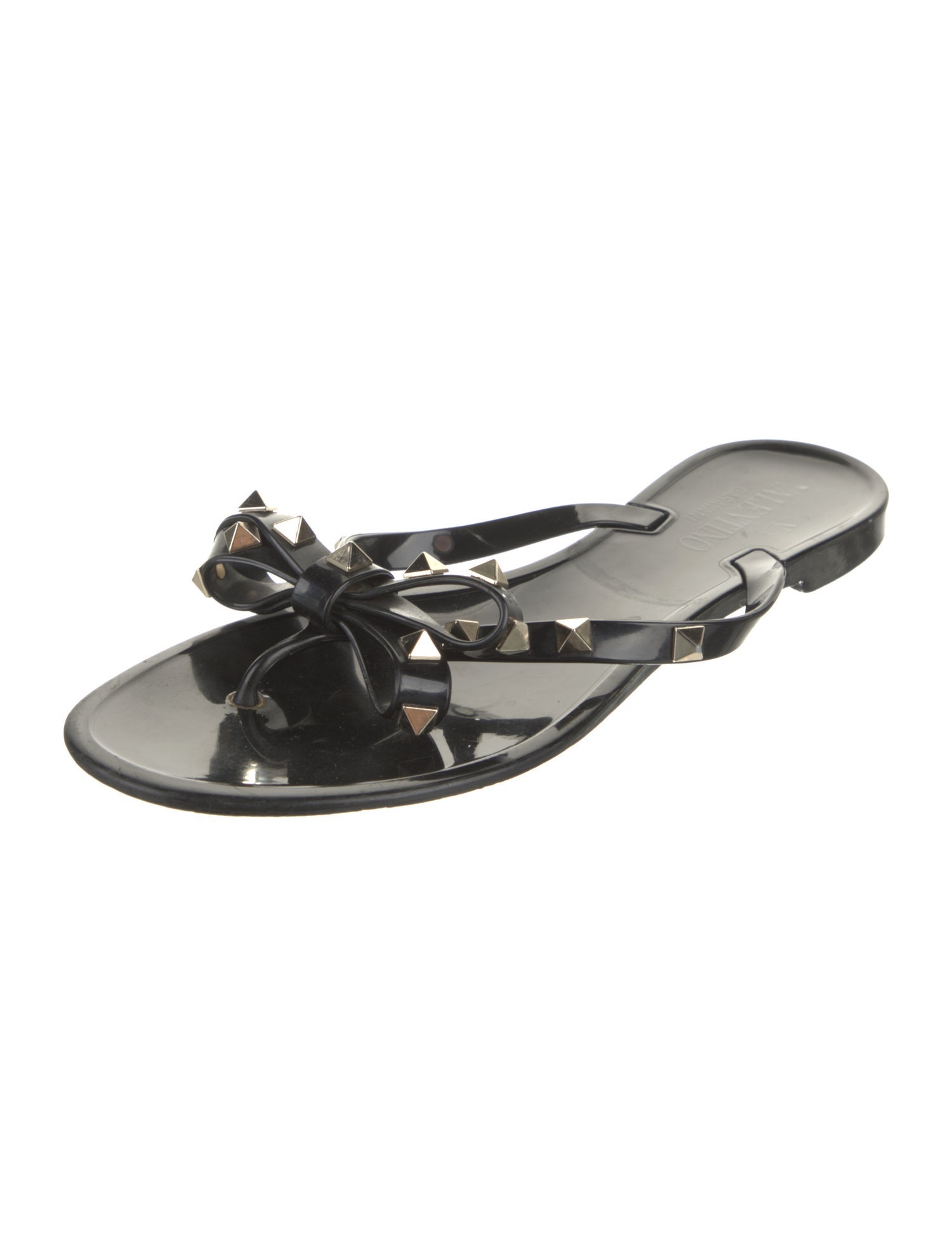 VT 25 Rockstud leather slides Nude Sheepskin 289662