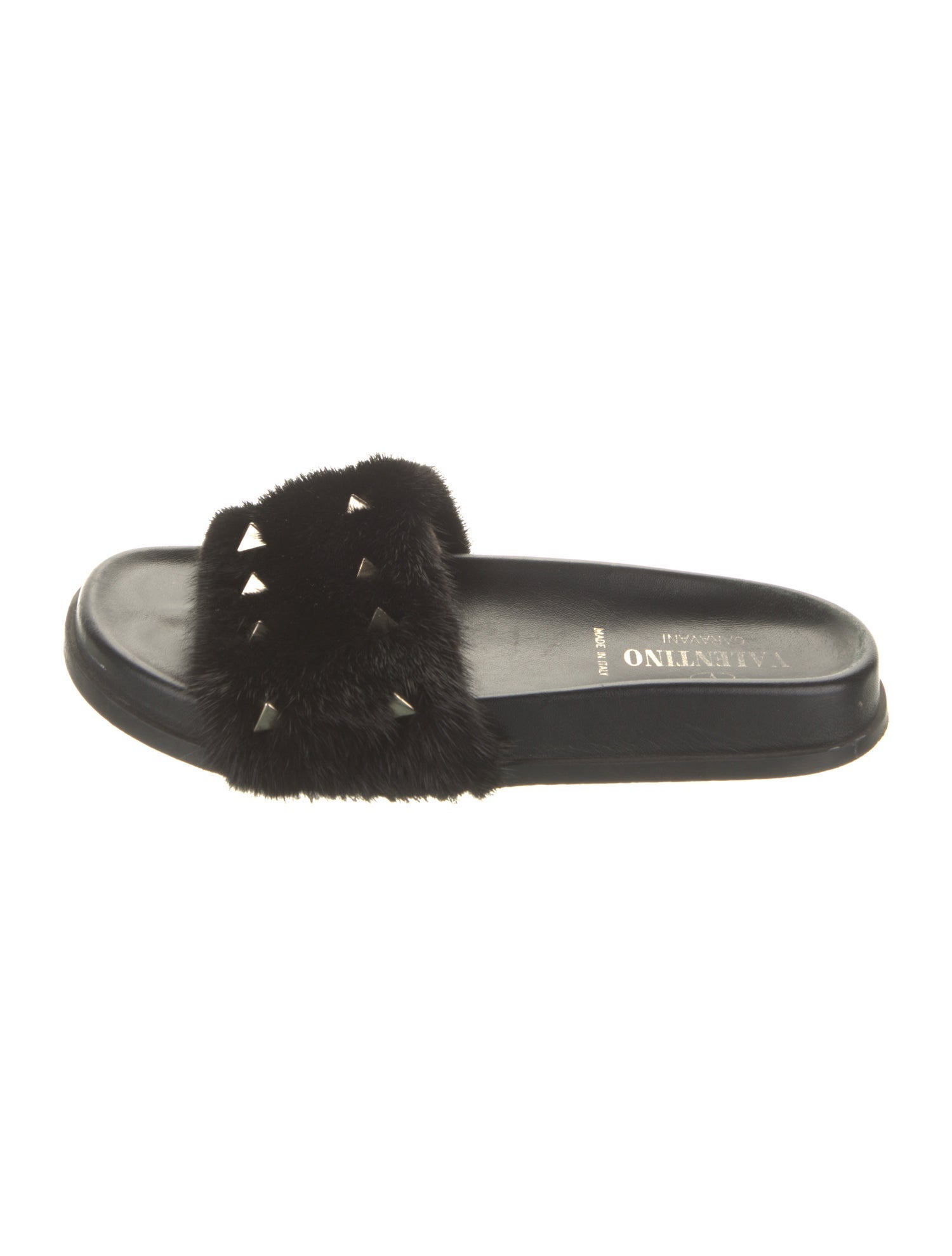 Valentino Rockstud Accents Mink Slides