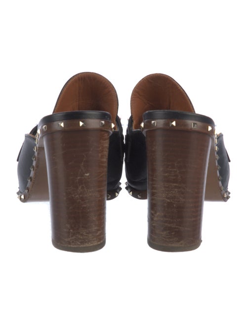 Valentino Rockstud Accents Leather Mules