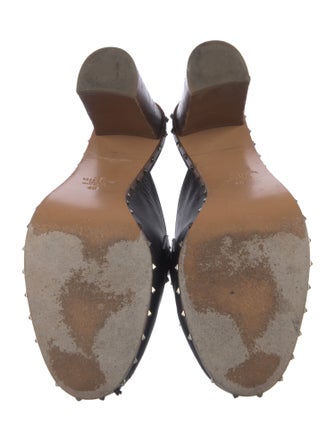 Valentino Rockstud Accents Leather Mules