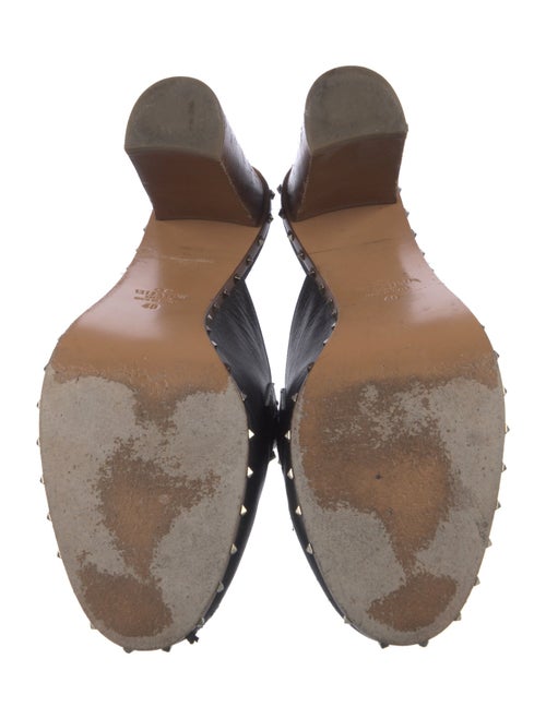 Valentino Rockstud Accents Leather Mules